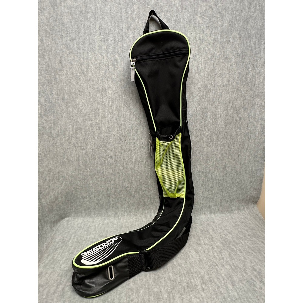 Nike Lacrosse Stick Bag 43" Black Neon Green Padded‎ Strap Mesh Compartment